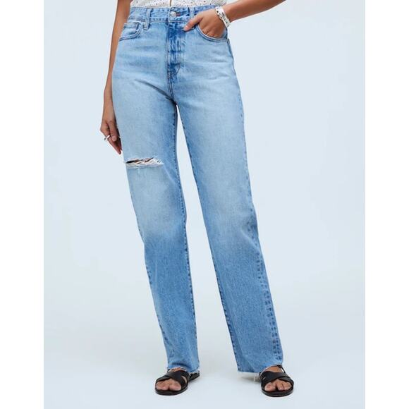 NWT Madewell The Petite '90s Straight Jean Revoir Wash Size 31P - Picture 2 of 10